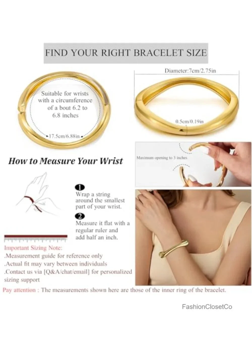 Chunky Gold Plated Bangle Bracelet Set Hinged Cuff Hip Hop